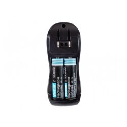 Vivitar BC-182 Vpower Compact Battery Charger with 4AA NiMH Batteries