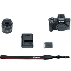 Canon EOS M50 Mirrorless Digital Camera with 15-45mm Lens (Black)