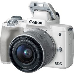 Canon EOS M50 Mirrorless Digital Camera with 15-45mm Lens (White)