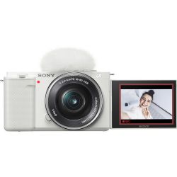 Sony ZV-E10 Mirrorless Camera with 16-50mm Lens (White)